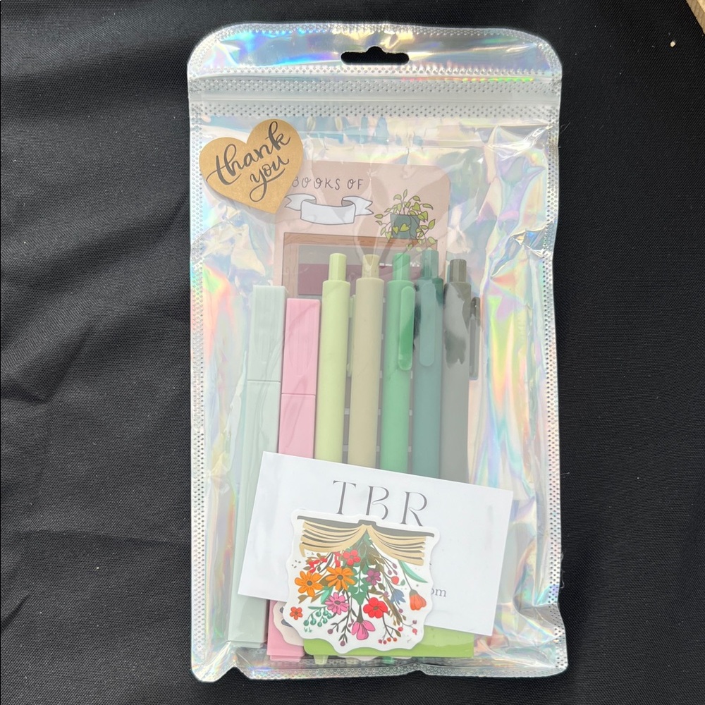 Floral Stationery Set with Pens and Stickers
